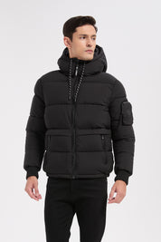 Doudoune noir homme à capuche CHARLES