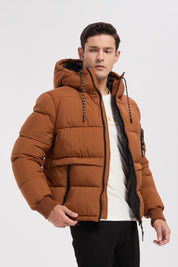 Doudoune camel homme à capuche CHARLES