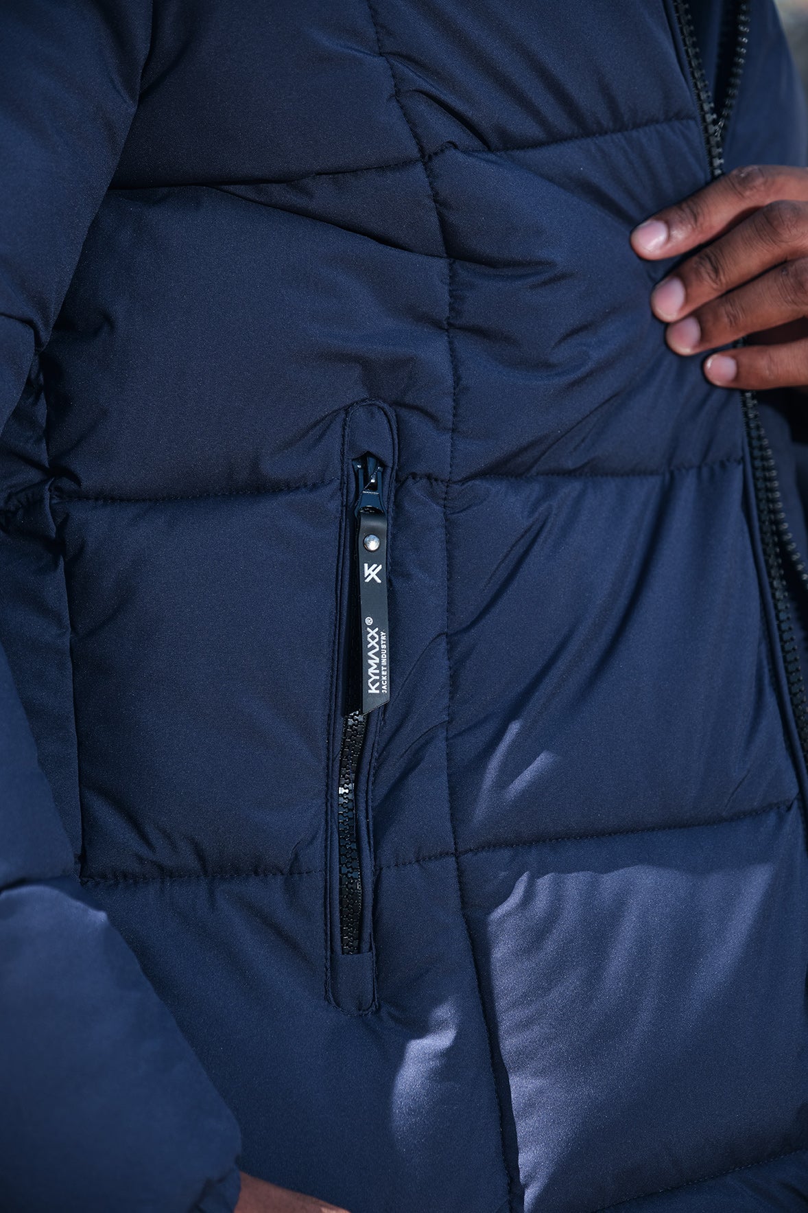 Doudoune matelassée bleu foncé DELVAUX