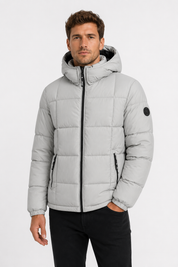 Doudoune matelassée gris clair DELVAUX