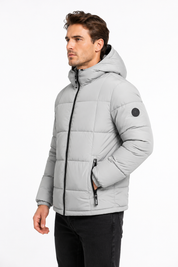 Doudoune matelassée gris clair DELVAUX