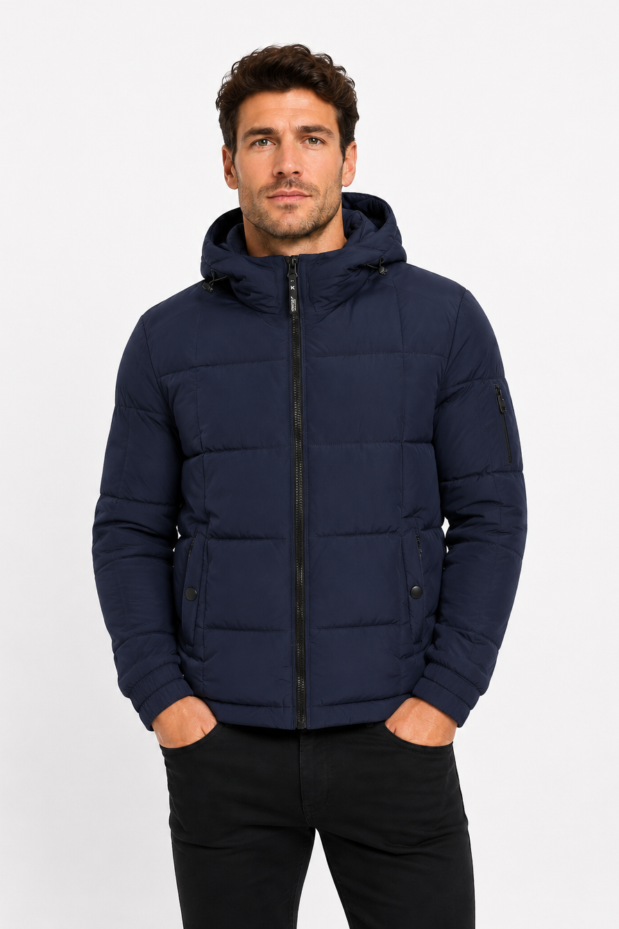 Doudoune matelassée bleu foncé DELVAUX