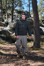 Doudoune vert homme à capuche DAVID