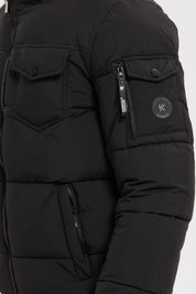 Doudoune noir homme à capuche DAVID