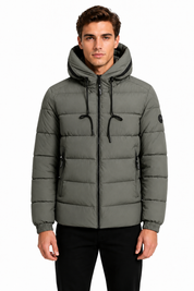 Doudoune vert homme à capuche HANCOCK