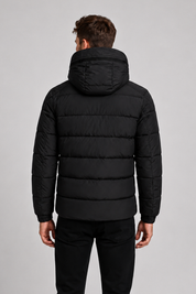 Doudoune noir homme à capuche HANCOCK