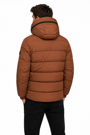 Doudoune camel homme à capuche HANCOCK