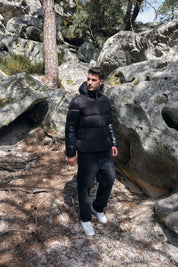 Doudoune noir homme à capuche ÉDOUARD