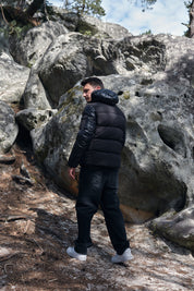 Doudoune noir homme à capuche ÉDOUARD