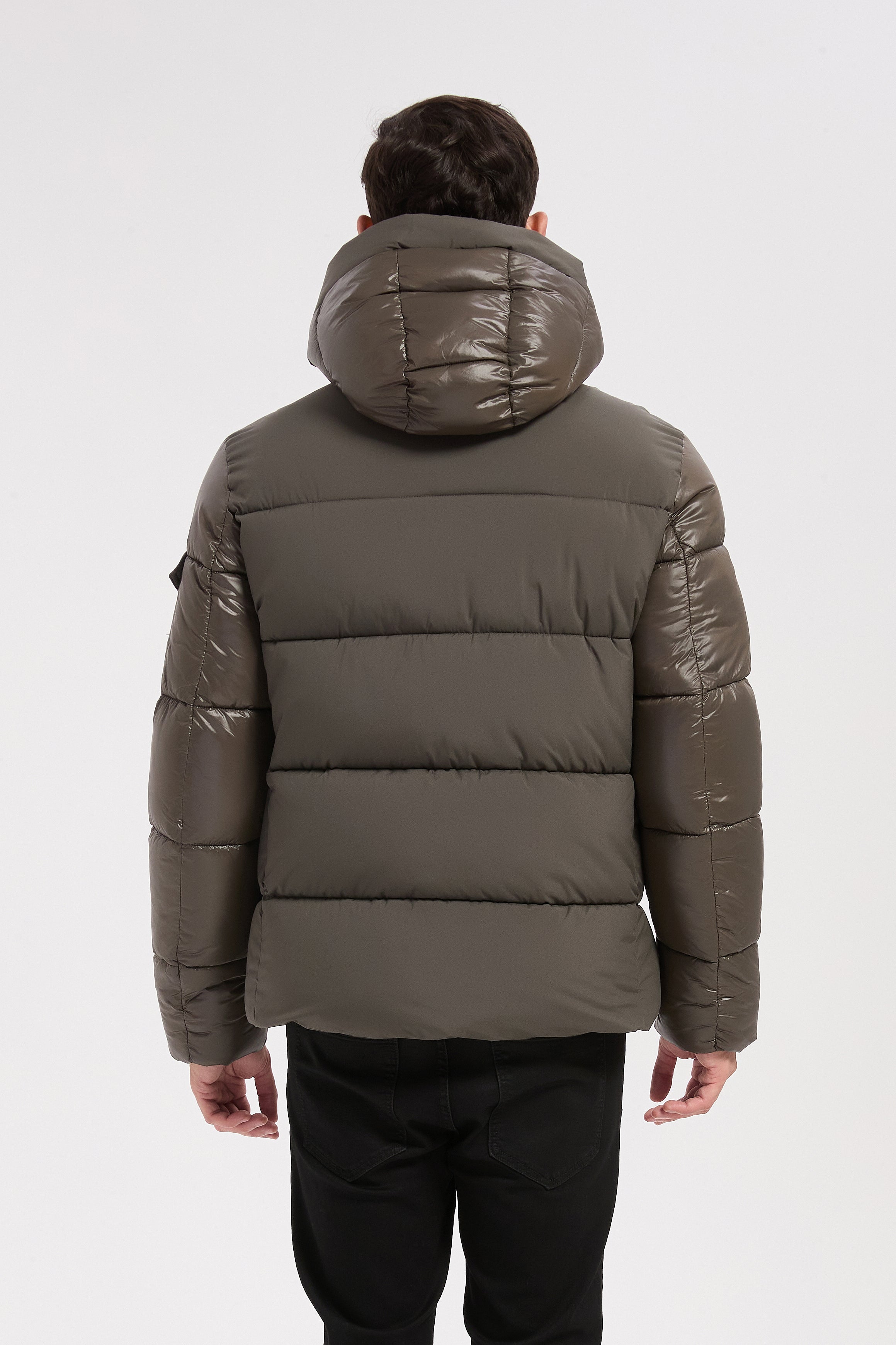 Doudoune kaki homme à capuche ÉDOUARD