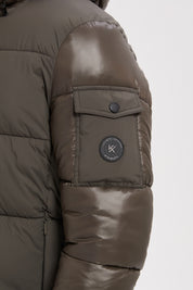 Doudoune kaki homme à capuche ÉDOUARD