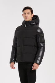 Doudoune noir homme à capuche ÉDOUARD