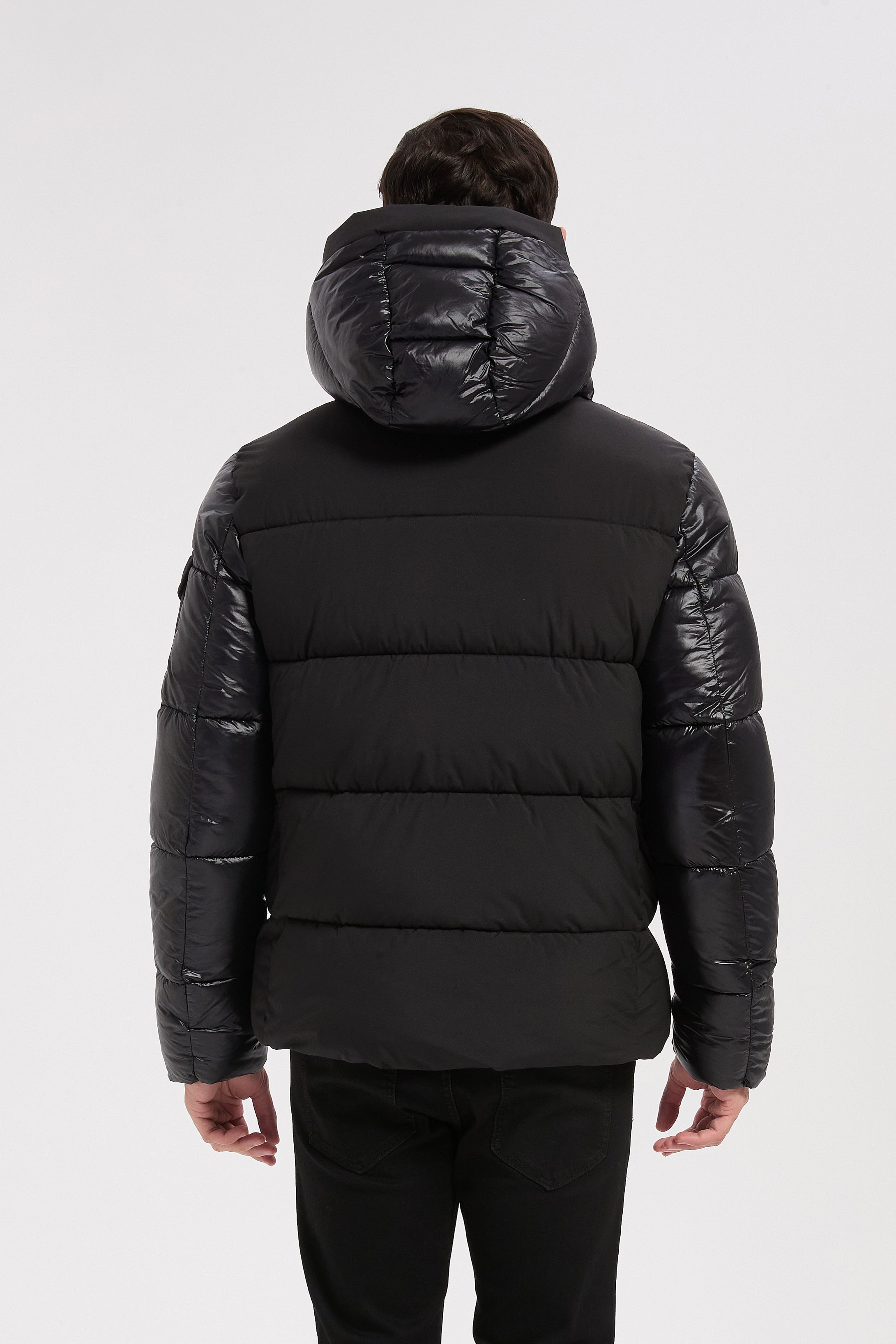 Doudoune noir homme à capuche ÉDOUARD