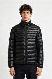Doudoune légère noir homme à col montant PIERRE
