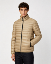 Doudoune légère beige homme à col montant PIERRE