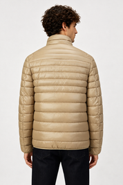 Doudoune légère beige homme à col montant PIERRE