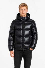 Doudoune brillante noire PIRLOT