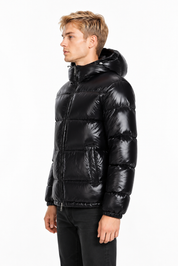 Doudoune brillante noire PIRLOT