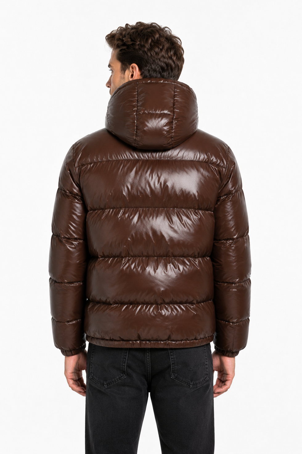 Doudoune brillante marron PIRLOT