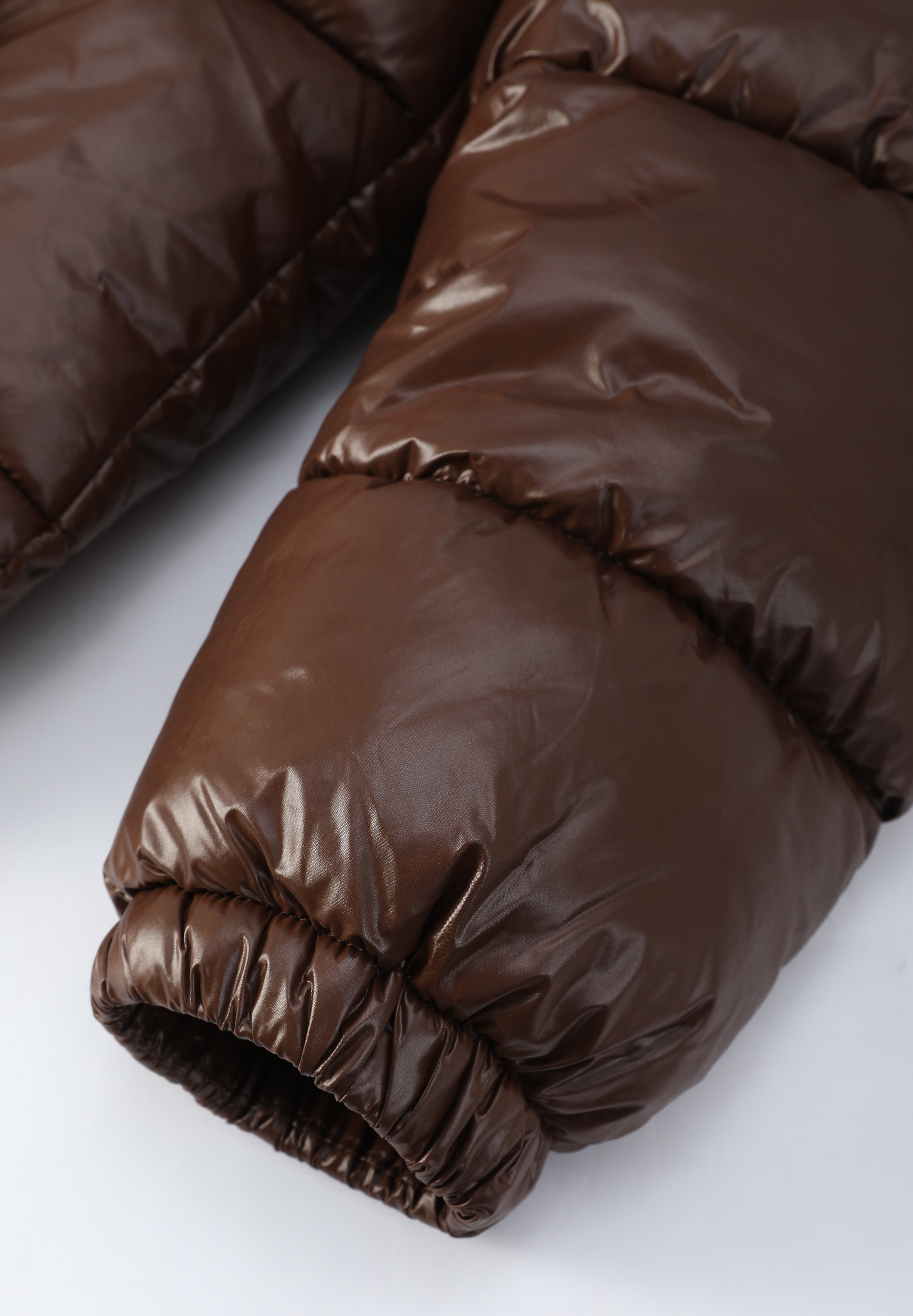 Doudoune brillante marron PIRLOT