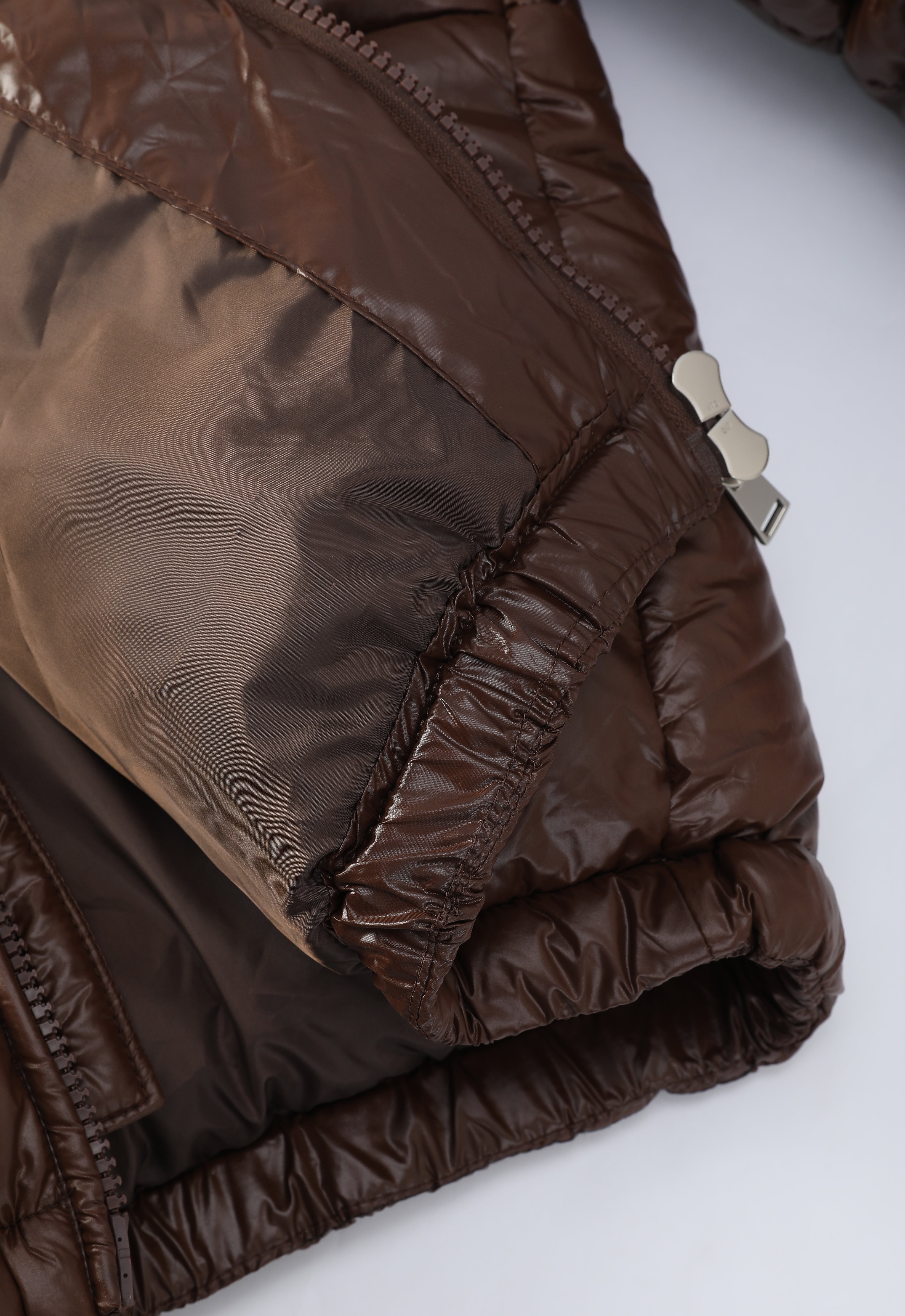 Doudoune brillante marron PIRLOT