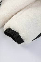 Doudoune polaire écrue et noir homme à capuche DUFFY