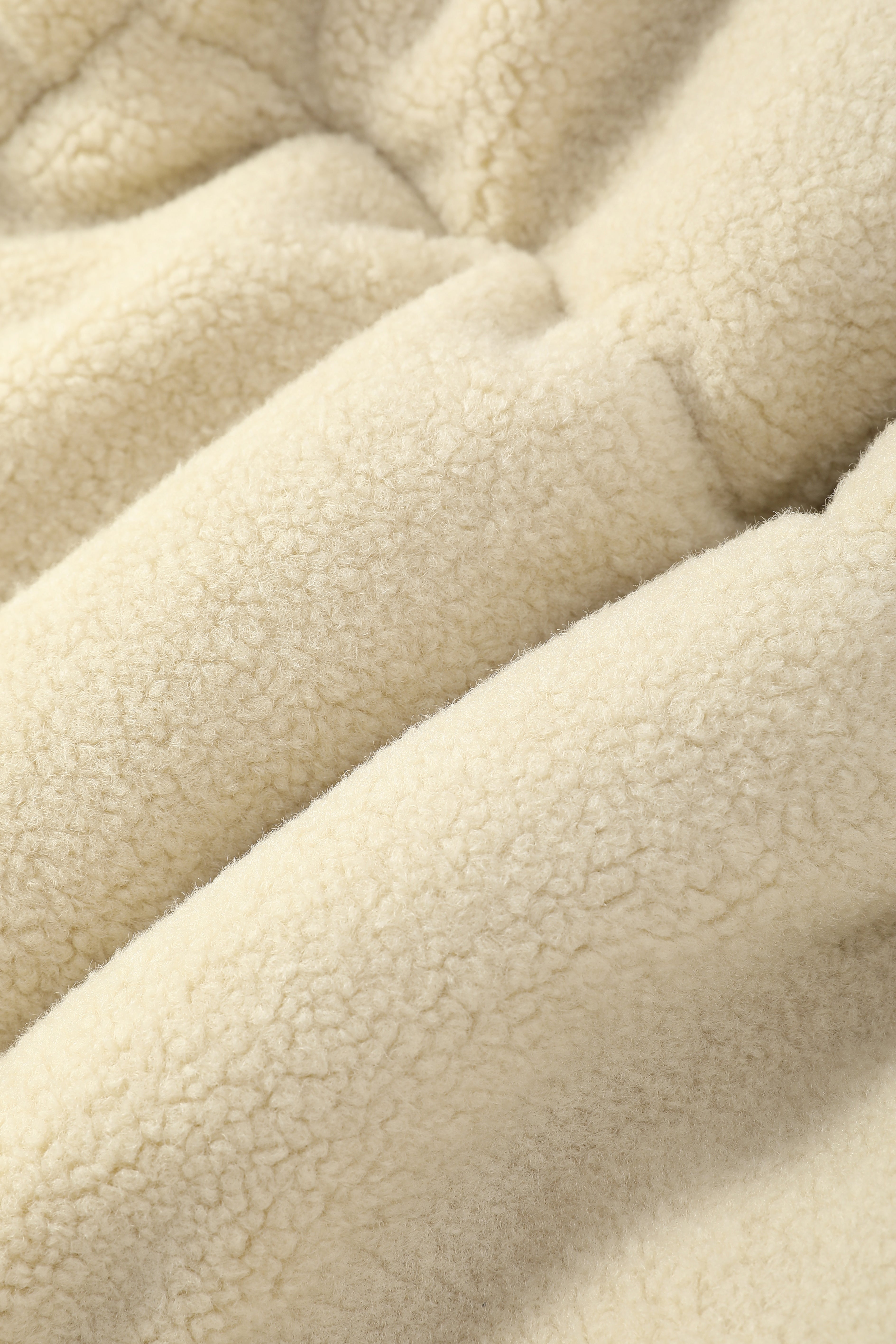 Doudoune matelassée effet sherpa écrue et camel HERMAN