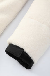 Doudoune matelassée effet sherpa écrue et noire HERMAN