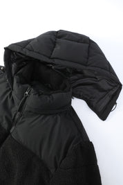 Doudoune matelassée effet sherpa noire HERMAN