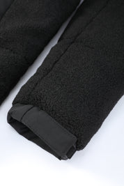 Doudoune matelassée effet sherpa noire HERMAN