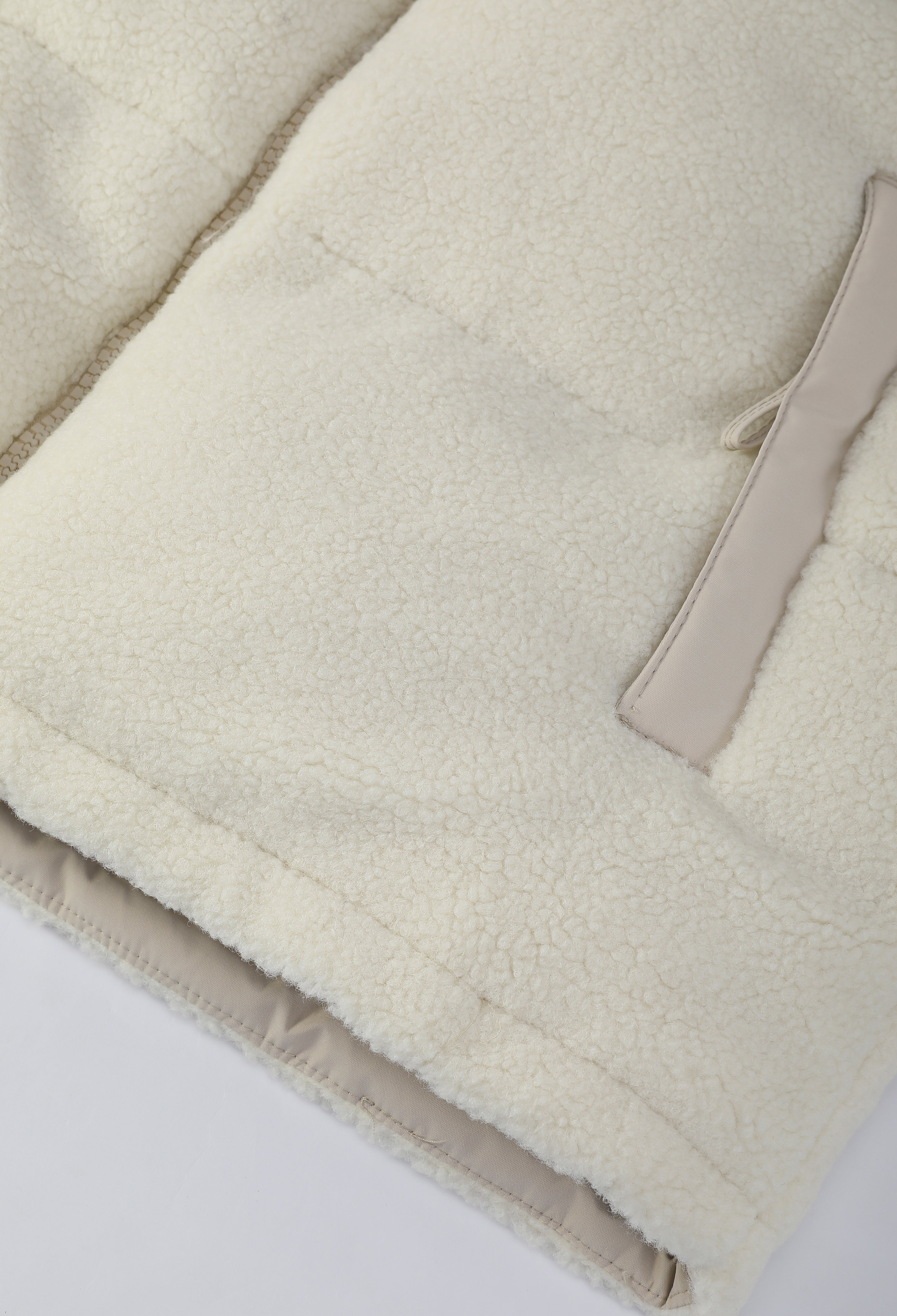 Doudoune matelassée effet sherpa écrue et beige HERMAN