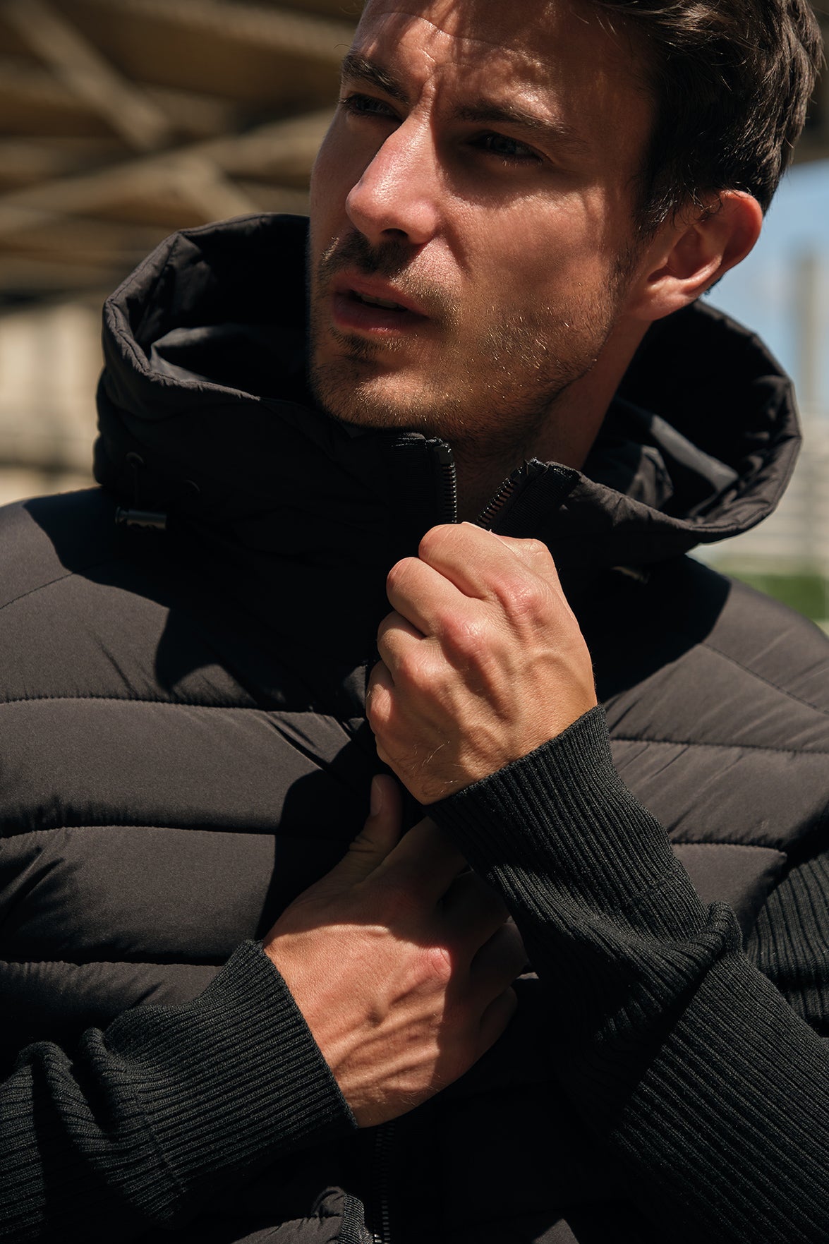 Doudounes à capuche homme