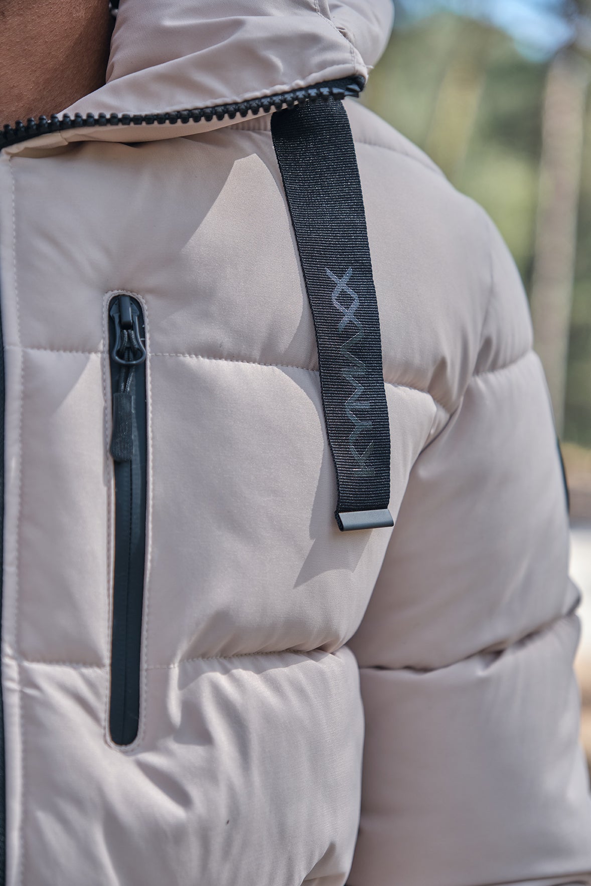 Doudoune beige homme à capuche MARC