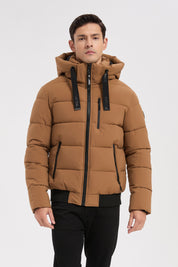 Doudoune camel homme à capuche MARC
