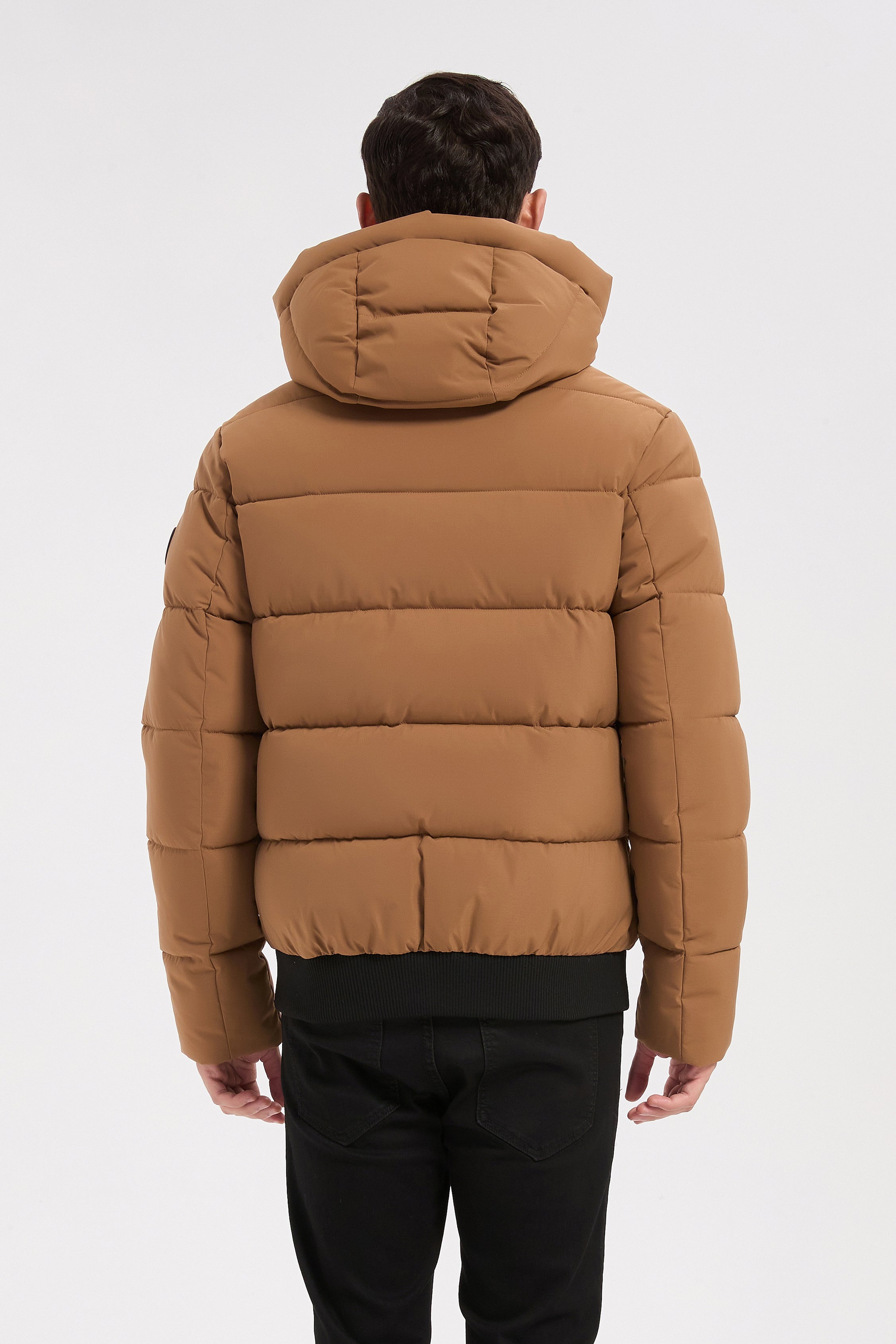 Doudoune camel homme à capuche MARC