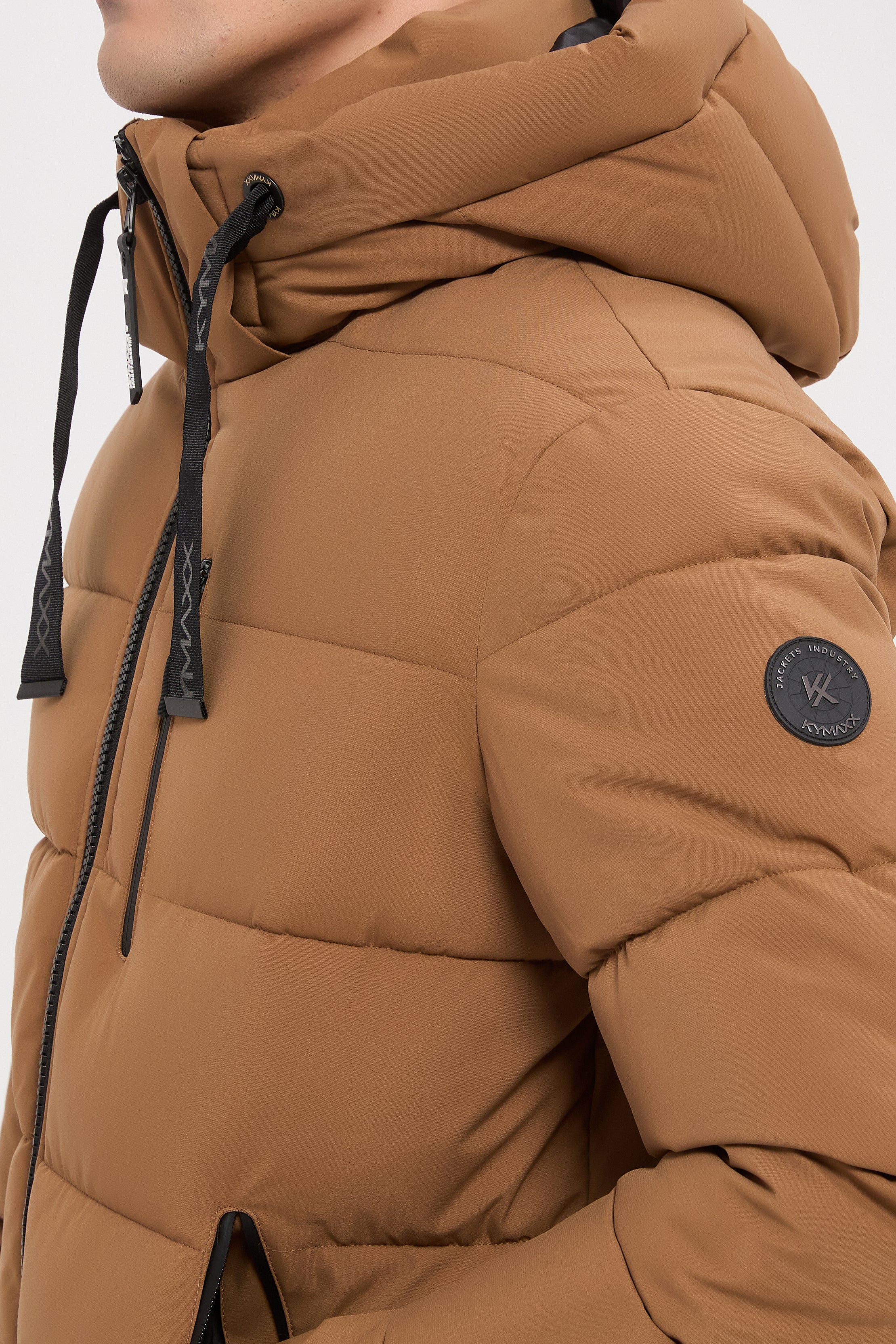 Doudoune camel homme à capuche MARC