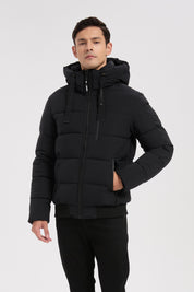 Doudoune noir homme à capuche MARC