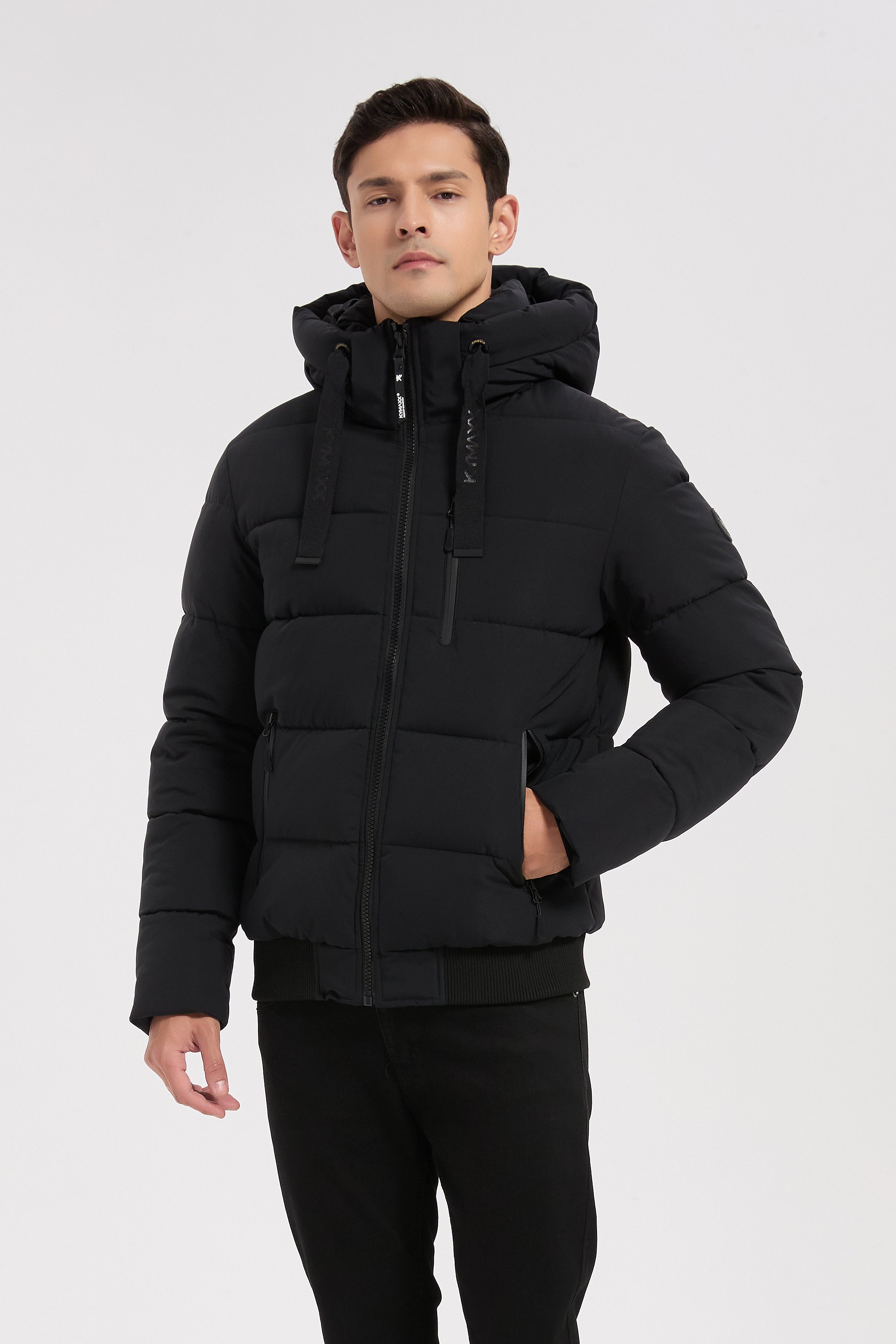 Doudoune noir homme à capuche MARC