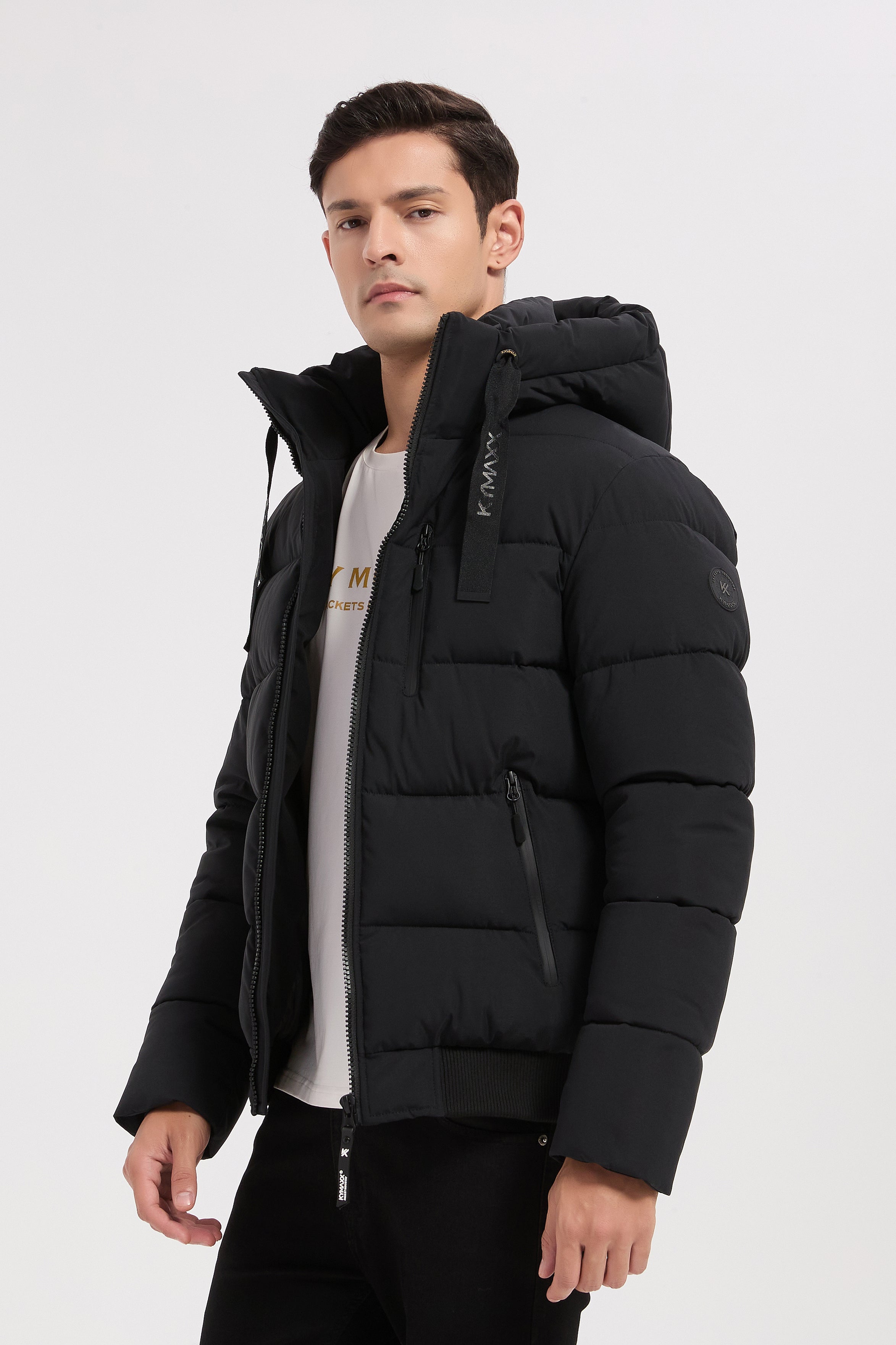 Doudoune noir homme à capuche MARC