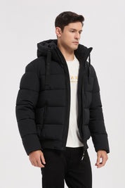 Doudoune noir homme à capuche MARC