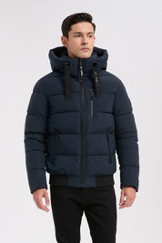 Doudoune bleu marine homme à capuche MARC