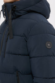 Doudoune bleu marine homme à capuche MARC