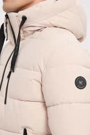Doudoune beige homme à capuche MARC