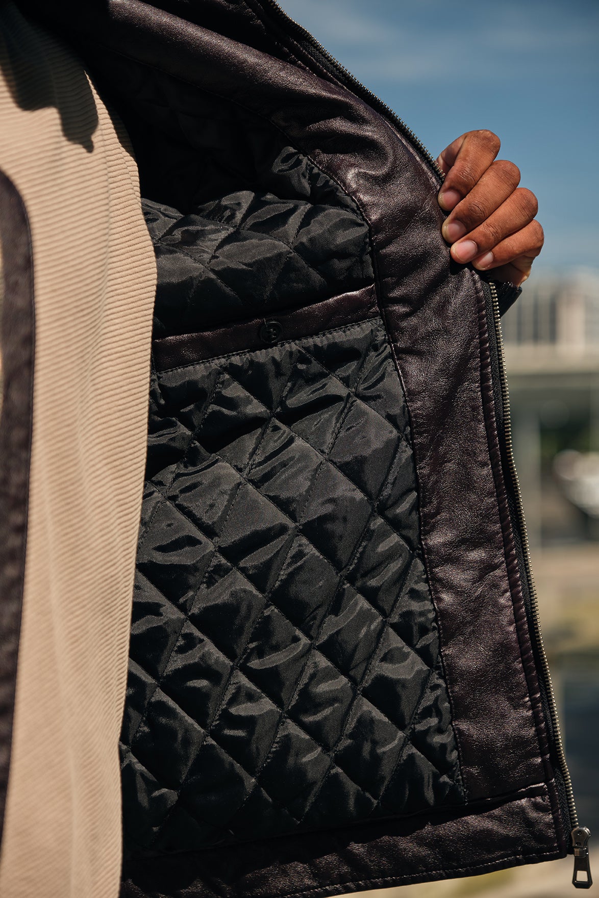 Blouson noir homme similicuir BENTLEY