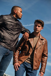 Blouson noir homme similicuir BENTLEY