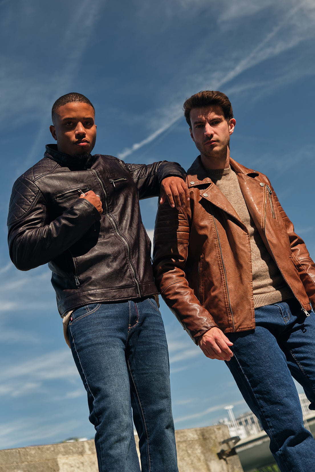 Blouson noir homme similicuir BENTLEY