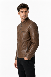 Blouson café homme similicuir BENTLEY