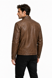Blouson café homme similicuir BENTLEY