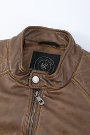 Blouson café homme similicuir BENTLEY
