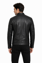 Blouson noir homme similicuir BENTLEY